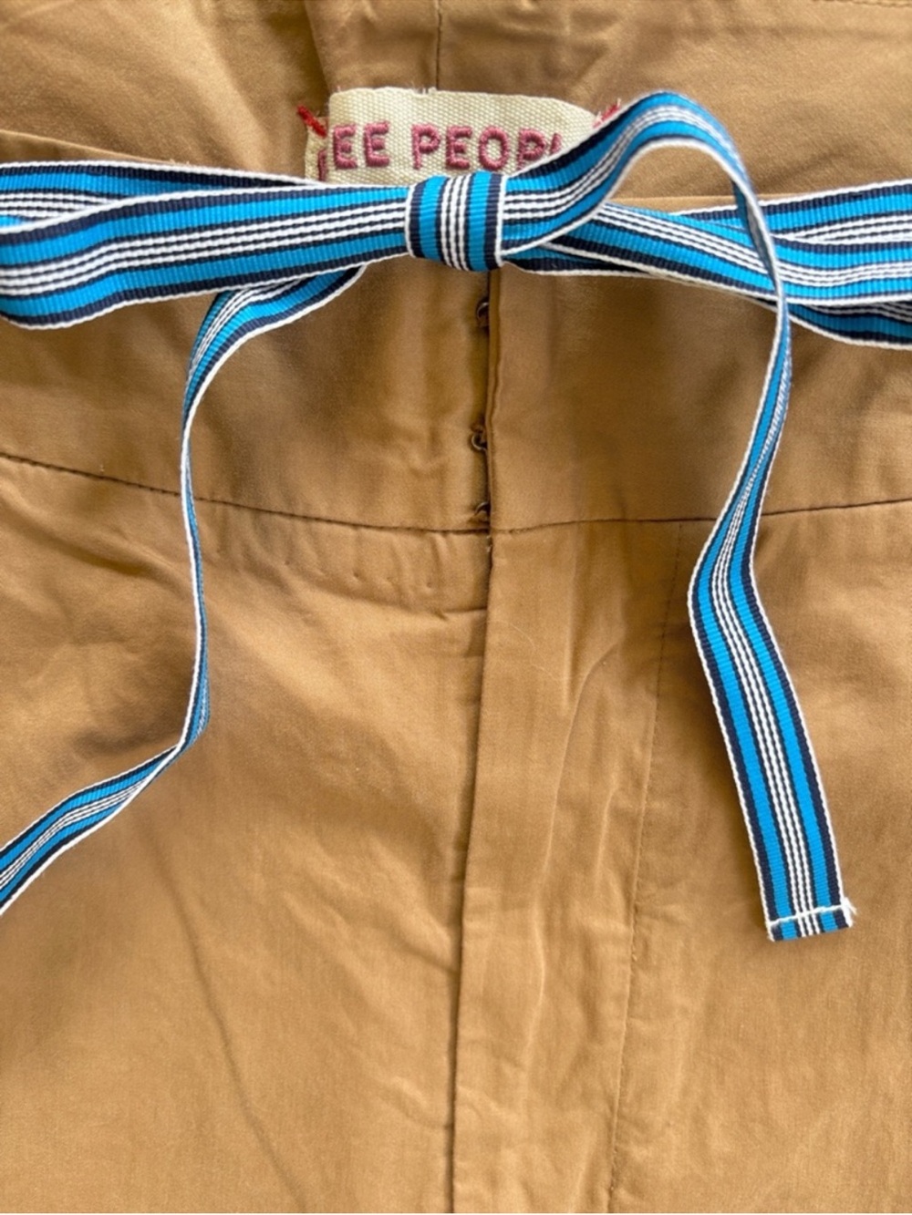 NWT Free People Wide Leg Buckle Back Pants Tobacco Brown Size 12 Retail $148.00 - Picture 10 of 15